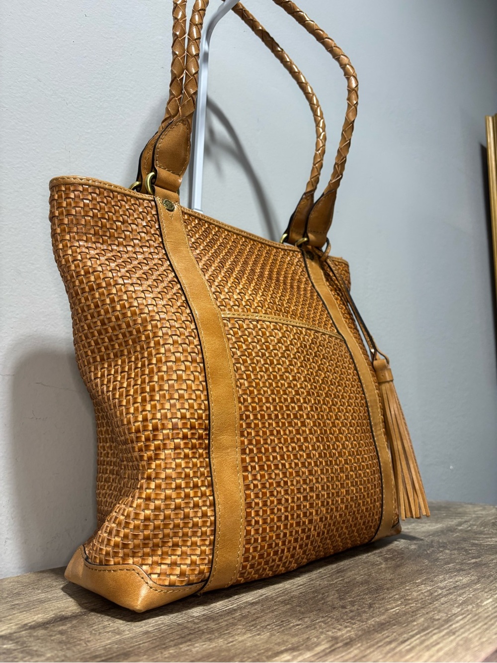 Patricia Nash Rena Woven Leather Tote Bag - Picture 4 of 11